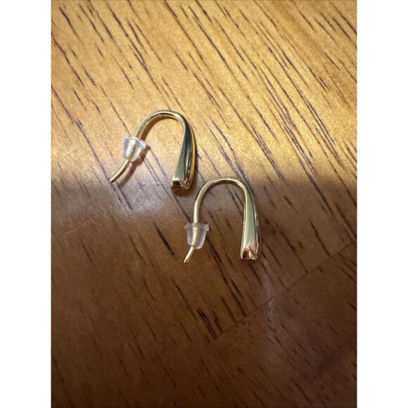 14k Gold Plated Sterling Silver Water Drop Design Minimal Earrings Jewelry Women - Picture 4 of 7